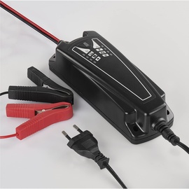 EMOS Akkuladegerät für Auto/Moto, 6/12V 4A, Akkulader mit 1,8 m Kabel und Akku-Schutz, intelligentes Ladegerät für Autobatterien, MF, Wet, VRLA, AGM und Gel-Batterieladegerät, Entsulfatierung