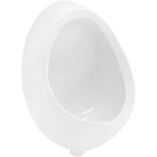 luxebath ECD Germany Urinal Weiß Zulauf von hinten, Keramik Pinkelbecken, Modernes Design Pissoir, 35x46x30 cm, oval, Spülrand geschlossen,