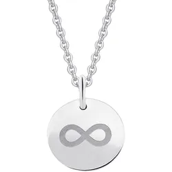 Ketten-Anhänger ONE ELEMENT "unendlich Anhänger aus 333 Weißgold Ø 11,0 mm", silber, Schmuckanhänger, Damen, Weißgold 333, Damen Gold Schmuck unendlich