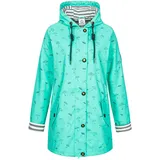 Ankerglut Damen Friesennerz Regenmantel Kapuze Gefüttert Wasserdicht Wetterfest Übergangsjacke #ankerglutbucht Regenjacke, turqoiuse, 44, 191132 - 44