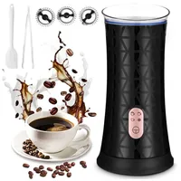 SinLaw Milchaufschäumer Elektrischer Milchaufschäumer, großes Fassungsvermögen, schwarz schwarz