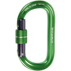 Karabiner Oval XL Lock GRÜN|SCHWARZ NO SIZE