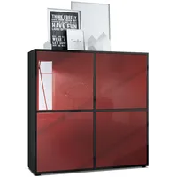 Vladon Highboard, Bordeaux, 104x105.5x35.5 cm, Wohnzimmer, Kommoden & Sideboards,