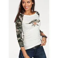 KangaROOS 3/4-Arm-Shirt, 3/4-Arm, figurbetonter Schnitt, aus 100% Baumwolle KangaROOS