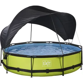 EXIT TOYS Lime Pool 300 x 76 cm inkl. Filterpumpe und Sonnensegel