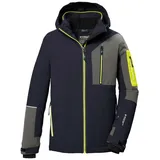 KILLTEC Jungen Skijacke/Funktionsjacke mit Kapuze und Schneefang KSW 391 BYS SKI JCKT, dunkelnavy, 164,