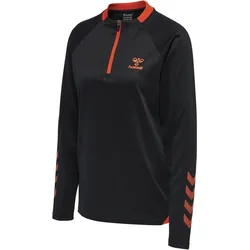 hummel GG12 Action 1/2-Zip Trainings-Top Damen black/cherry tomato L
