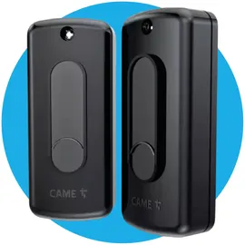 CAME Paar synchronisierte Infrarot-Lichtschranken DIR für den Außenbereich, Reichweite bis zu 10 m, Stromversorgung 12-24 V AC/DC, kompaktes Design für eine sichere Zugangskontrolle