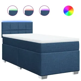 vidaXL Boxspringbett 100 x 200 cm Blau