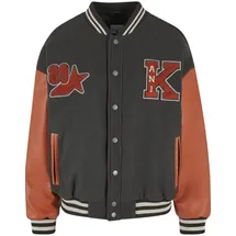 Karl Kani Retro Patch Star Logo Oversized College Jacke - Orange