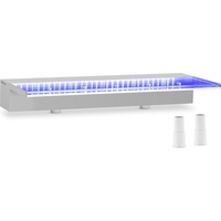 Uniprodo Schwalldusche - 60 cm - LED-Beleuchtung - Blau / Weiß - tiefer Wasserauslauf
