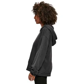 Build Your Brand Acid Washed Oversize Kapuzenpullover Black 5XL