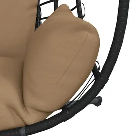 vidaXL Hängesessel Ei-Design Taupe
