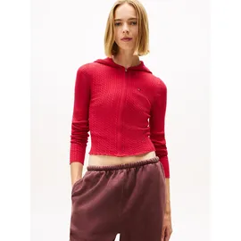 Tommy Hilfiger Strickjacke in Ruby Rhubarb M
