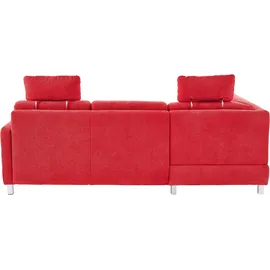 sit&more Ecksofa SIT & MORE "Pablo L-Form", rot, B:233cm H:78cm T:196cm, Struktur fein (100% Polyester);Struktur (100% Polyester), Sofas, Ecksofa, wahlweise mit Bettfunktion