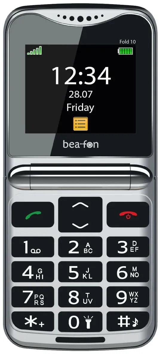 Fold  10 2G Smartphone 5,59 cm (2.2 Zoll) Single SIM  (Schwarz, Silber)