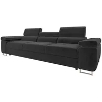 Mirjan24 Sofa Torezio III mit Einstellbare Kopfstützen, Dreisitzer Polstersofa,