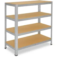 Shelfplaza HOME Schwerlastregal in verzinkt mit 4 Böden und