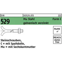 Industrial Quality Supplies DIN 529 Form C Steinschraube M12x180