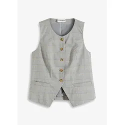 bonprix Glencheck Weste, schwarz, 44
