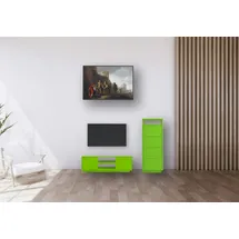 Aileenstore Wohnwand Set TV-Lowboard HiFi-Kommode 2 teilig