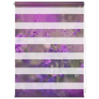 Lichtblick Duo Rollo / Doppelrollo Klemmfix 90 x 150 cm blumenwiese/fuchsia violett