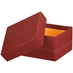 Rhodiarama Set mit 5 ineinander schachtelbaren Boxen aus Kunstleder, 44x34x16cm - Nacarat 194561C