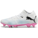 Puma Herren Future 7 Match MxSG Soccer Shoe, White Black-Poison Pink, 43 EU