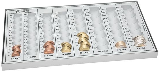 Preisvergleich Produktbild Kompakt-Zählbrett mit Metallboden grau, Wedo