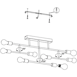 EGLO 98035 Deckenbeleuchtung E27,