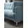 trends by hg Wohnlandschaft Landau U-Form, in Cord-Stoff mit Metallfuß blau 265 cm x 75 cm x 265 cm