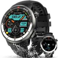 GPS Smartwatch Herren, 1,43" AMOLED Militär Fitness Tracker mit Bluetooth Anrufen, Fitnessuhr mit Herzfrequenz/Schlafmonitor/Schrittzähler, Sportuhr 5ATM Wasserdicht, 170+ Sportmodes für iOS Android
