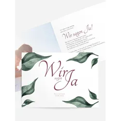 Hochzeitseinladung selbst gestalten mit Spruch und Fotos im Onlinedesigner bei Meine-Kartenmanufaktur.de
