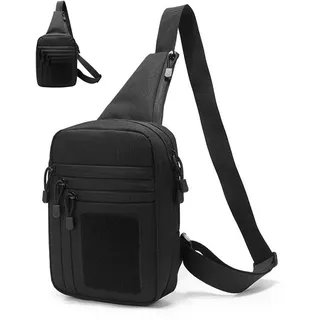Oxford-Stoff Taktische Umhängetasche Militär Verdeckte Waffe Holster Pistole Tragetasche Handfeuerwaffe Halter Tasche für Outdoor-Camping Verdecktes Jagd EDC Pack(Color:Schwarz)