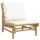 vidaXL Garten-Lounge-Set 3-tlg. Creme Bambus braun