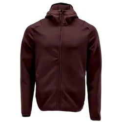 22586-608 Fleecepullover mit Kapuze, bordeaux, 4XL