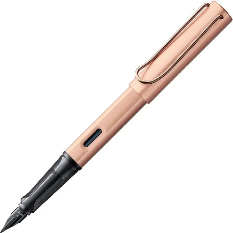 Lamy 076 Füller, Lx-Serie, Roségold beschichtet, feine Feder (F), T10 blaue Tinte