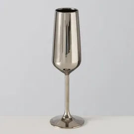 Boltze Sektglas Adora 22,5 cm Ø 7 cm 195 ml Silber