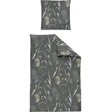 IRISETTE Koala Floral Grau 155 x 220 cm + 80 x 80 cm