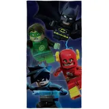 LEGO DC Superhelden Handtuch 70 x 140 cm blau, grün