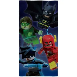 LEGO DC Superhelden Handtuch 70 x 140 cm blau, grün