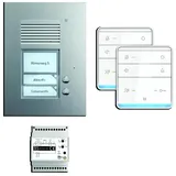 TCS PSU2320-0000 TASTA:pack Audio Unterputz für 2 Wohneinheiten, mit Außenstation PUK, 2 Klingeltasten + Freisprecher ISW5010 + Steuergerät BVS20