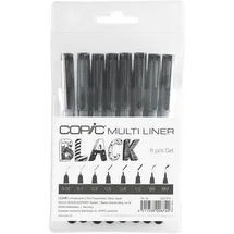 Copic Multiliner schwarz, 8 Stück
