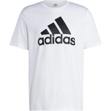 adidas Herren Essentials Single Langarm T-Shirt, White, XXL