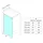Aqualine Walk-in Duschabtrennung 90 x 190 cm WI091