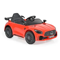 Moni Kinder Elektroauto Mercedes AMG GTR EVA-Reifen, Musikeffekte, Fernbedienung rot