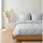 Carpe Sonno Damast Gestreift Silber 135 x 200 cm + 80 x 80 cm