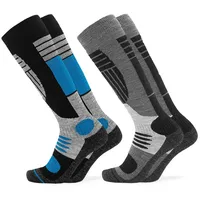 Occulto Felix Skisocken 2er Pack Himmelblau/Grau/Schwarz 39-42