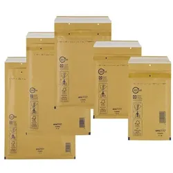 aroFol 100er-Set verschiedene Luftpolstertaschen - braun braun, 25x21.5 cm