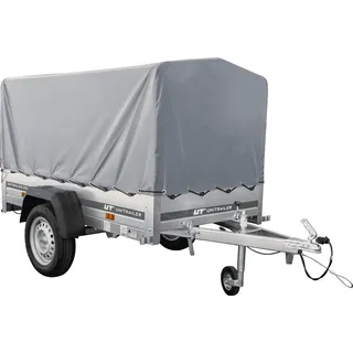 Tieflader Pkw Anhänger Garden Trailer 200 KIPP 200x106 cm 750 kg [mit Hochspriegel, Hochplane und Stützrad]